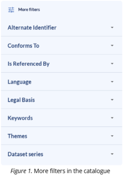 More filters in the catalogue
